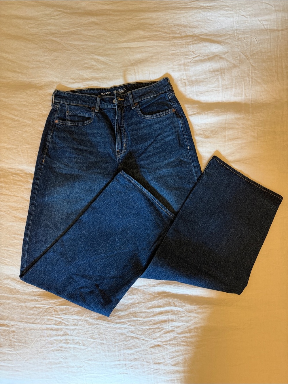 Old Navy Women’s Dark Indigo Sky-High Wide Leg Jeans